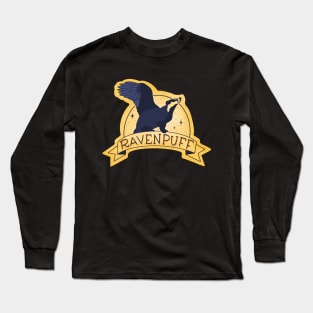 Ravenpuff Yellow and Blue Badger Eagle Long Sleeve T-Shirt